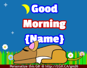 Good Morning Puppy Waking Up gif