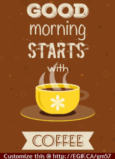 Good Morning coffee poster gif